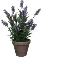 Mica Decorations Lavande plante artificielle bleu en pot H33