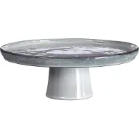 Mica Decorations Tabo Assiette à gâteau - H10 x Ø27 cm - Gris