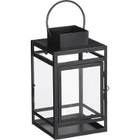 Mica Decorations Lanterne tempête - L14 x L13 x H23 cm - Noir