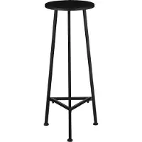 Mica Decorations Table à plantes Adine - H80 x Ø30 cm - Métal - Noir