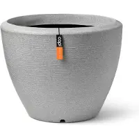 Capi Pot à plantes conique bas Arc Granite 34x25 cm Ivoire