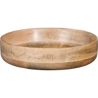 Mica Decorations Bol Tomar - H6 x Ø26 cm - 100% bois de manguier FSC - Marron clair