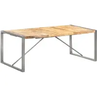 vidaXL Table de salle à manger 200x100x75 cm Bois massif de manguier rugueux