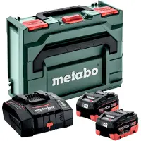 Metabo Pack énergie 18 V 2 Batteries 18V + chargeur ultrarapide - Coffret metaBOX - batterie incluse