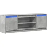 vidaXL Armoire TV avec éclairage LED gris béton 139,5x34x50 cm
