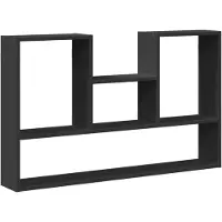vidaXL Étagère murale noir 99x15x60 cm bois d'ingénierie