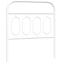 vidaXL Tête de lit de rechange en métal blanc 80 cm