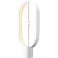 Allocacoc Lampe à poser Heng Balance Ellipse LED Blanc