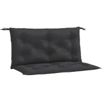vidaXL Coussins de banc de jardin 2 pcs. noir 100x50x7 cm tissu Oxford
