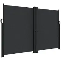 vidaXL Store latéral extensible noir 160x600 cm