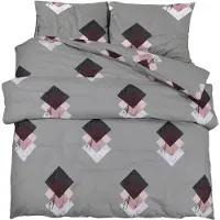 vidaXL Ensemble de literie Gris 260x220 cm Coton