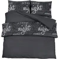 vidaXL Ensemble de literie noir 260x240 cm coton