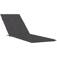 vidaXL Coussin de chaise longue anthracite mélangé (75+105) x 50 x 4 cm