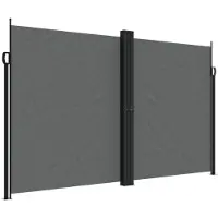 vidaXL Marquise latérale extensible Anthracite 200x600 cm
