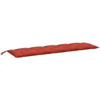 DKD Home Decor Coussin pour banc de jardin Melange Rouge 180x50x7 cm Tissu