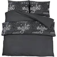 vidaXL Ensemble de literie noir 200x200 cm coton