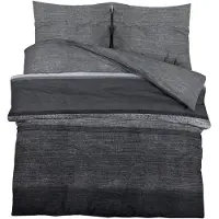 vidaXL Ensemble de literie gris foncé 200x220 cm coton
