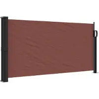 vidaXL Marquise latérale extensible brun 100x500 cm
