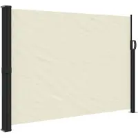 vidaXL Marquise latérale extensible Crème 140x300 cm
