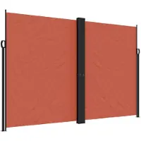vidaXL Marquise latérale extensible rouge terracotta 220x1200 cm