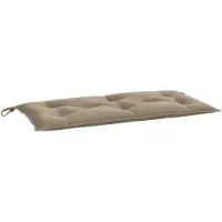vidaXL Coussin pour banc de jardin taupe 110x50x7 cm tissu Oxford