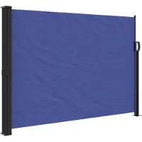 vidaXL Marquise latérale extensible Bleu 140x500 cm