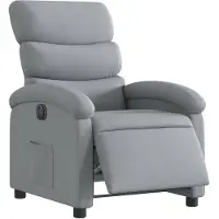 vidaXL Fauteuil relax électrique gris clair Tissu