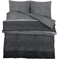 vidaXL Ensemble de literie gris foncé 200x200 cm coton