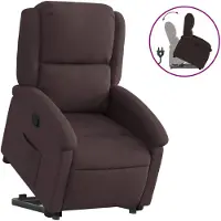 vidaXL Fauteuil relax avec releveur Tissu marron foncé