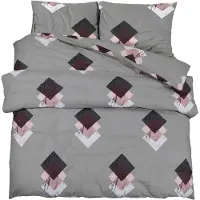 vidaXL Ensemble de literie Gris 200x200 cm coton