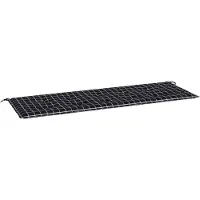 vidaXL Couvre-banc de jardin Noir Motif à carreaux 150x50x4 cm Tissu Oxford