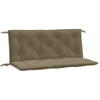 vidaXL Coussins de banc de jardin lot de 2 taupe mélangé tissu
