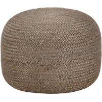 vidaXL Pouf fait à la main Gris clair 45 x 30 cm Jute