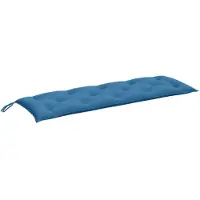vidaXL Coussin de banc de jardin bleu mélangé 150x50x7 cm tissu