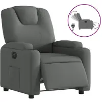 vidaXL Fauteuil relax électrique gris foncé Tissu