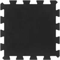 vidaXL Dalles de sol en caoutchouc 16 pcs. noir 16 mm 30x30 cm