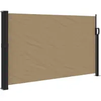 vidaXL Marquise latérale extensible Taupe 120x500 cm