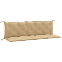 vidaXL Coussins de banc de jardin 2 pcs. Melange Beige 180x50x7 cm Tissu