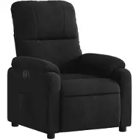 vidaXL Fauteuil relax électrique noir tissu microfibre