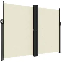 vidaXL Marquise latérale extensible Crème 180x1200 cm