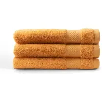 DoubleDry Serviettes 70 x 140 cm - lot de 3 - Qualité hôtelière 500 g/m2 - Douces et absorbantes - OEKO-TEX Made in Green & BSCI Certified - jaune ocre