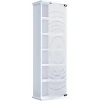 VCM Bois,Cd,Dvd,Stand,Étagère,Armoire,Rangement,Étagère Sur Pied,Support,Porte Vitrée,Tilano,M