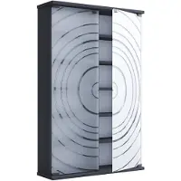 VCM bois,CD,DVD,stand,étagère,armoire,rangement,étagère sur pied,support,porte en verre,Tilano,L