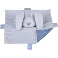 Nattou Doudou Lapin Plat Gris Glow À Motifs Qui Brille Dans Le Noir - Gris