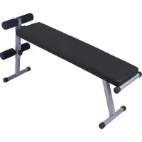 Scsports Banc De Musculation - Pliable, Réglable, Plat/Négatif, Acier Dossier Rembourré, Noir - Banc D'entraînement Plat