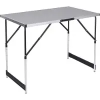 OEM Table de camping pliable, pliable, légère, grise, réglable en hauteur