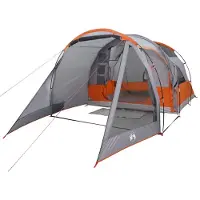vidaXL Tente tunnel 4 personnes Gris Etanche