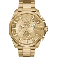 Diesel Montre à affichage analogique 'Mega Chief' or
