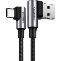 UGREEN Câble USB-A vers USB-C coudé 3A, 1 m - Gris