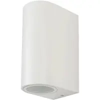 V-TAC Lampe murale d'extérieur - UP - Down - Fixations murales - Support GU10 - IP44 - Blanc